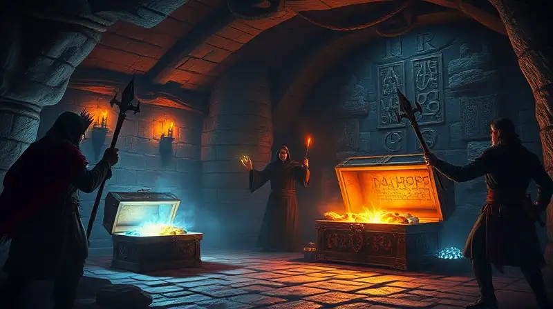 Mazmorras oscuras con tesoros y magia