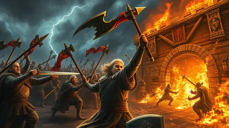 Batalla épica en Fort Wrynn bajo tormenta