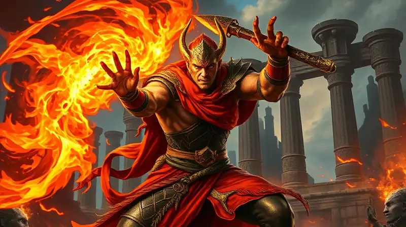 Valir lanza fuego con aura heroica