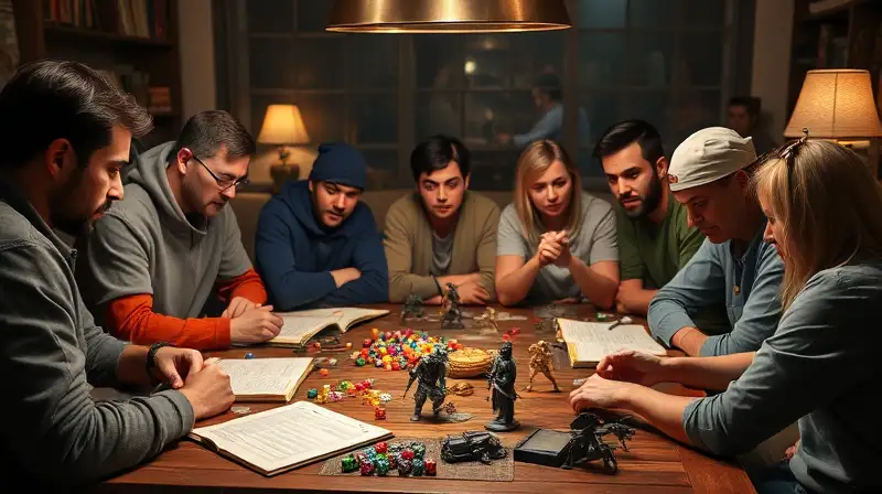 Jugadores diversos disfrutan juego de mesa fantástico