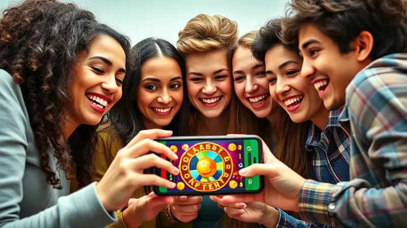 Amigos juegan Coin Master juntos felices