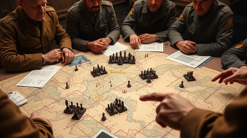 Comandantes planifican estrategia en sala militar
