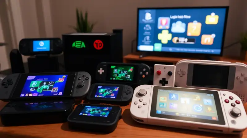 Consolas, dispositivos y puzzles en ambiente acogedor