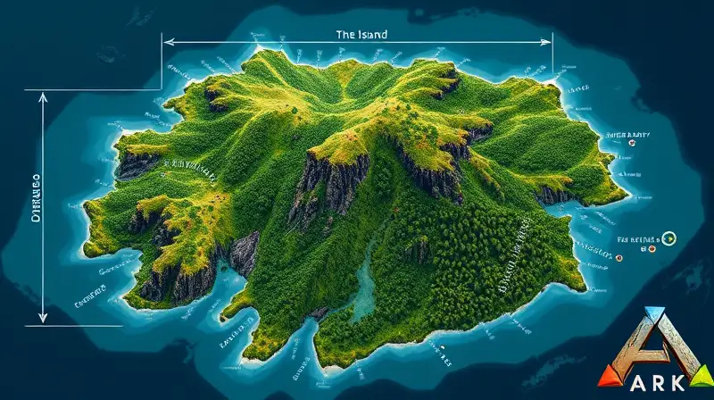 Mapa topográfico detallado de Isla ARK