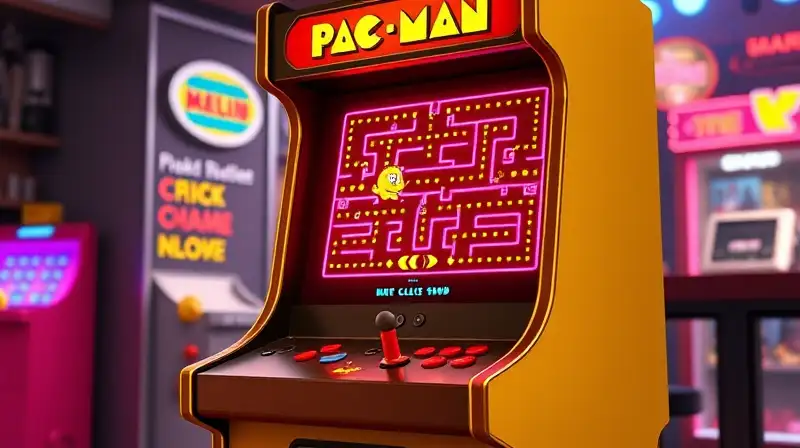 Máquina arcade vintage con estilo retro