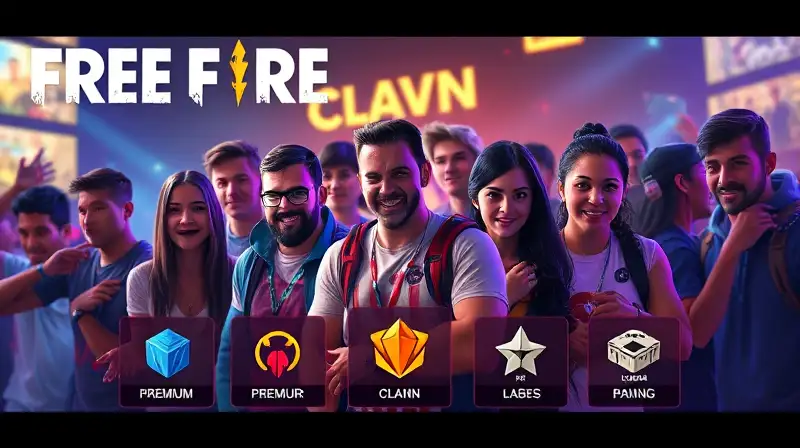 Miembros premium clan Free Fire vibrantes