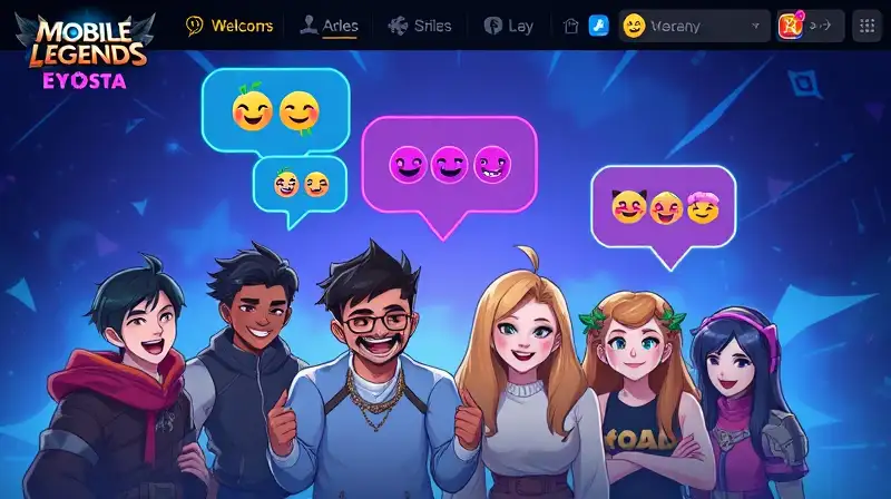 Personajes sonrientes comunicándose en juego dinámico