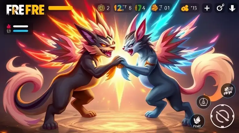 Dos mascotas feroz fusionan energía vibrante