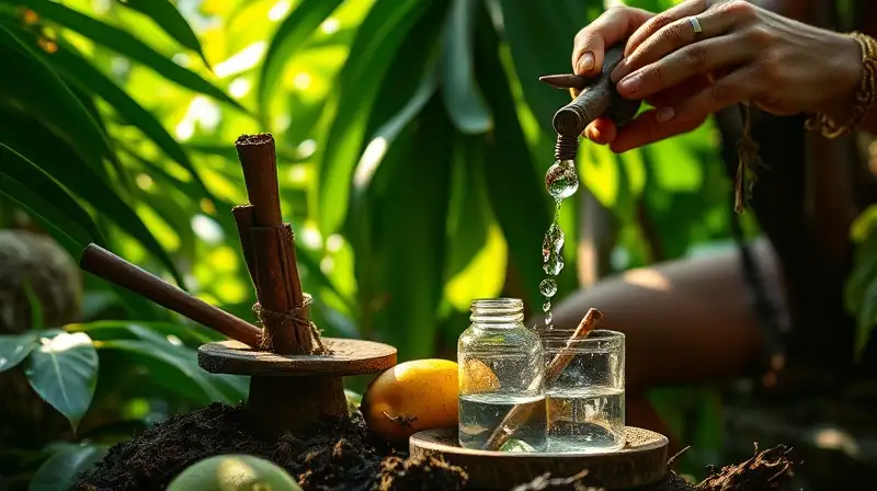 Superviviente purifica agua en jungla tropical