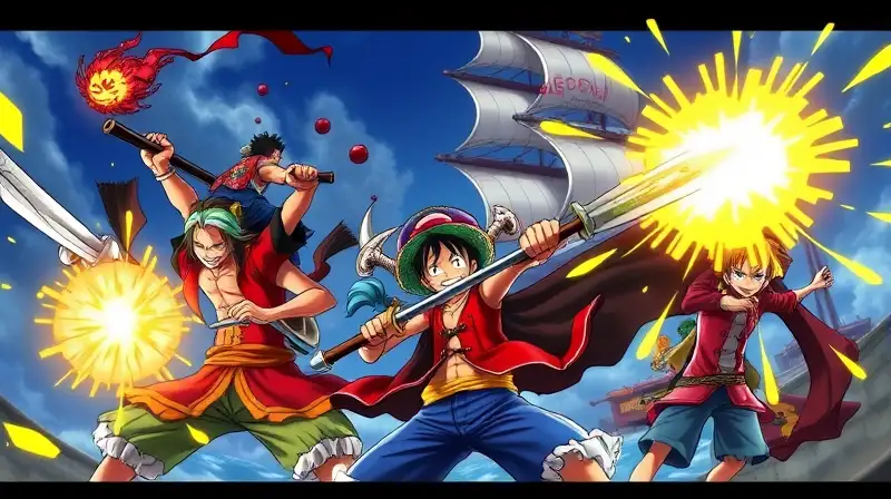 Personajes legendarios de One Piece en batalla