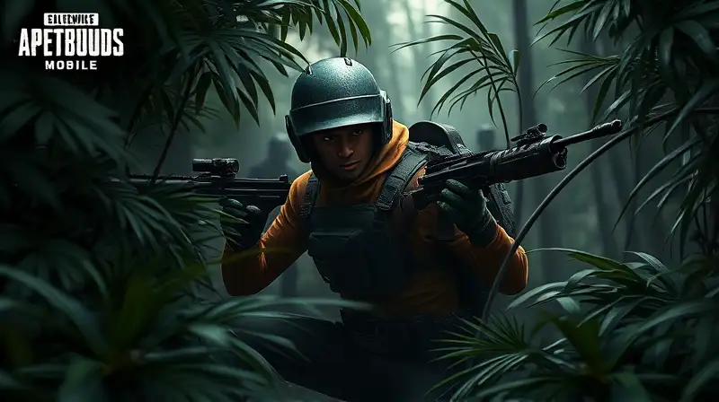 Personaje de PUBG camuflado en la selva