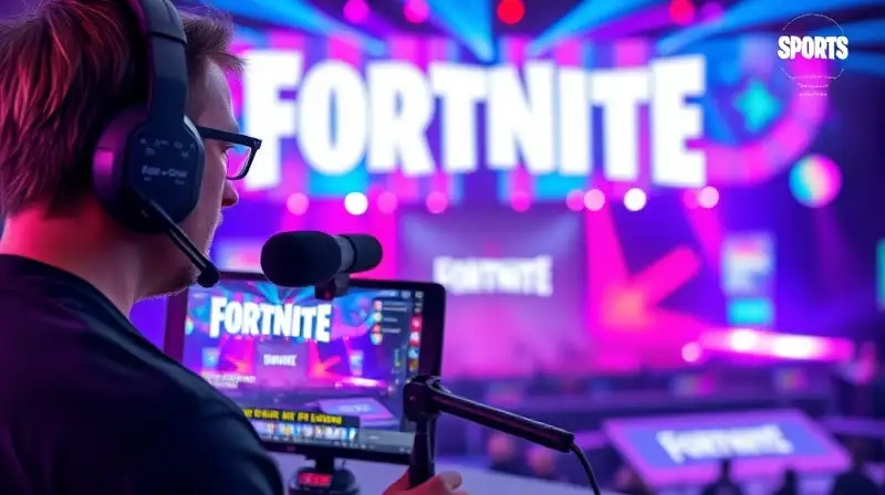 Persona transmitiendo evento de Fortnite en streaming