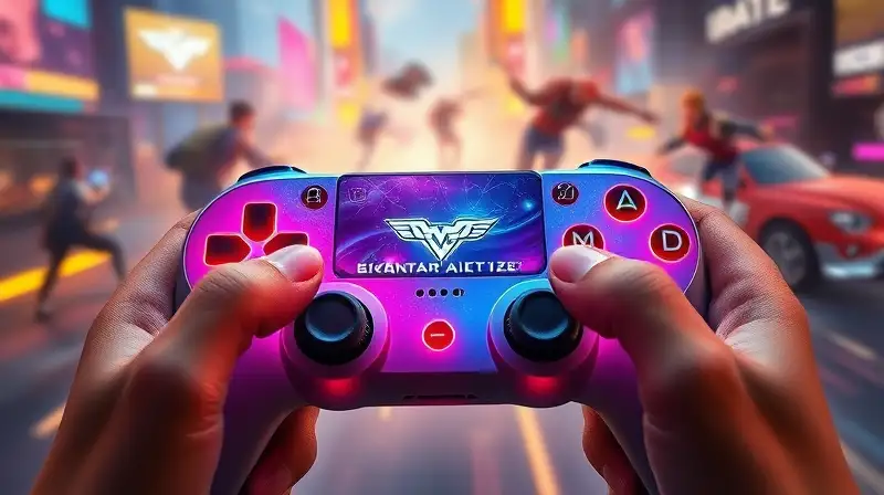 Control de videojuego con luces dinámicas