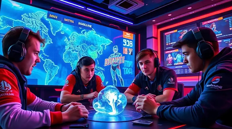 Jugadores top analizan partida en sala futurista