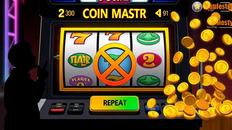 Pantalla de Coin Master con advertencias visibles