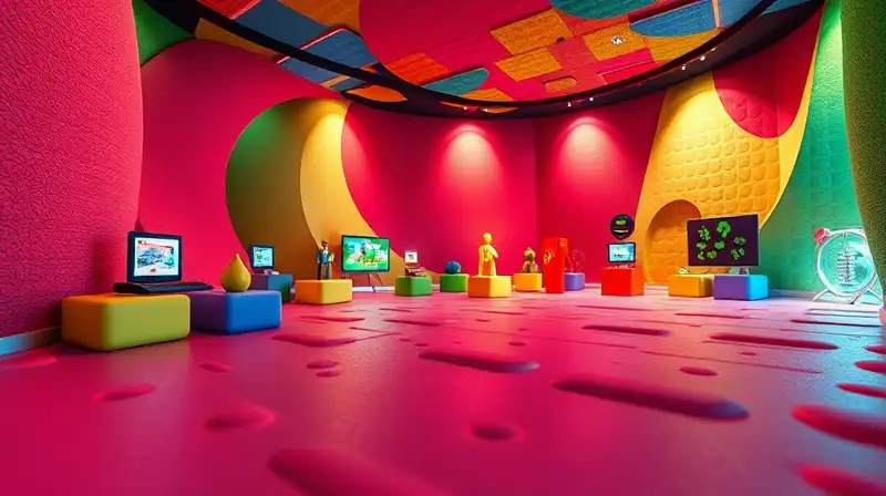 Diseño colorido y dinámico de juego 3D