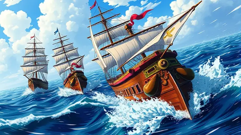 Barcos de One Piece en intensa batalla marítima