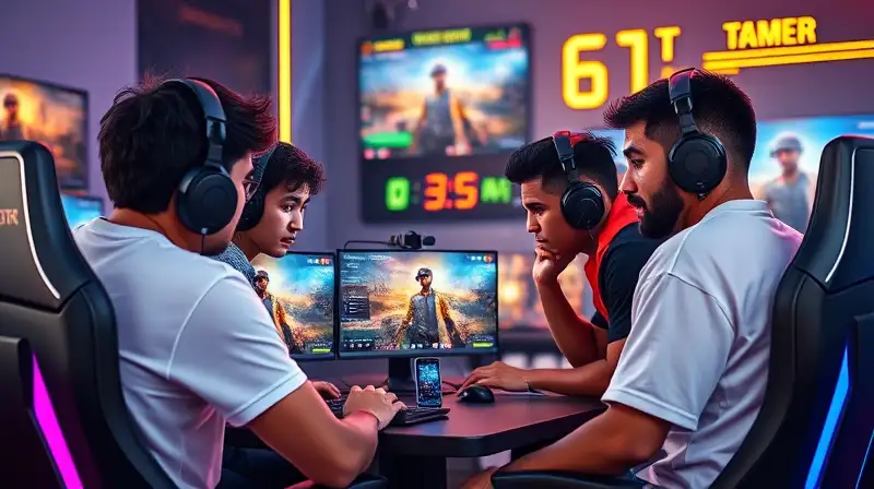 Equipo diverso planifica estrategia intensa en PUBG