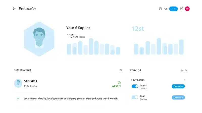 Interfaz digital minimalista con privacidad ajustable