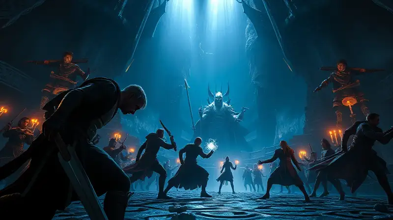 Escena épica de Solo Leveling dinámica