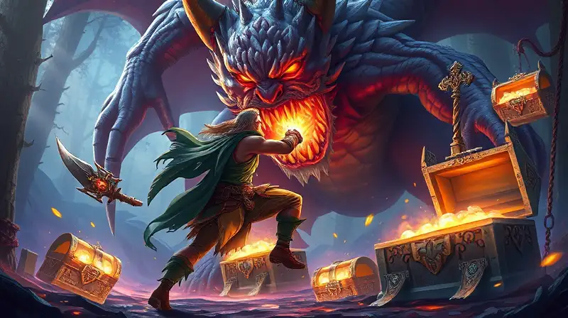 Cazador feroz vence monstruo en batalla épica