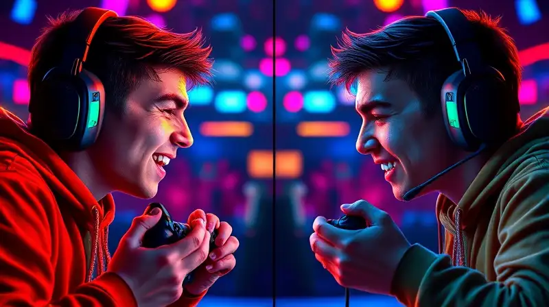 Dos gamers frente a frente en combate