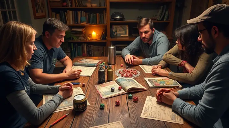 Amigos juegan rol juntos en casa