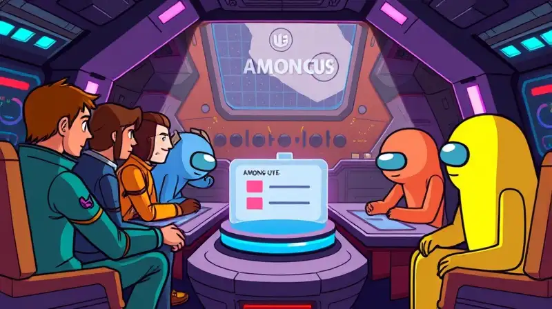 Personajes de Among Us votan en nave