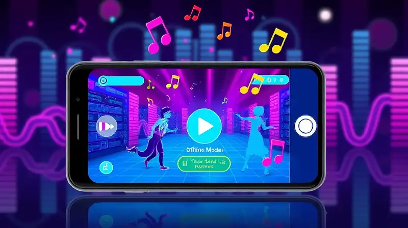 Juego musical vibrante en smartphone offline