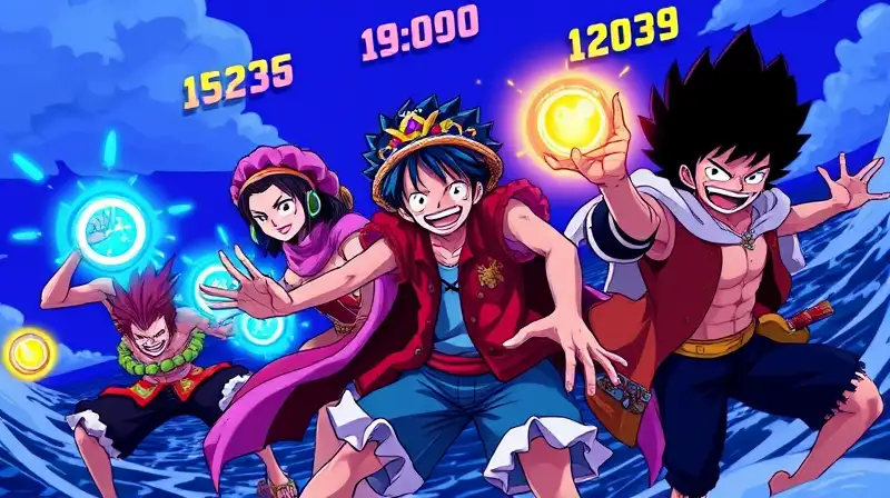 Personajes vibrantes luchan con efectos brillantes