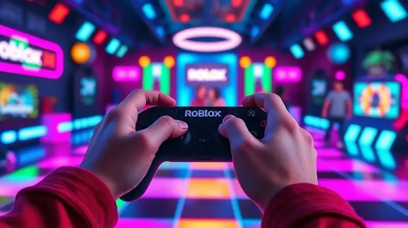 Jugador joven controla juego de baile vibrante