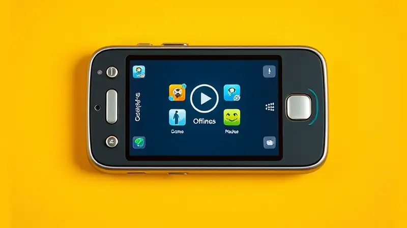 Teléfono antiguo con pantalla simple y retro