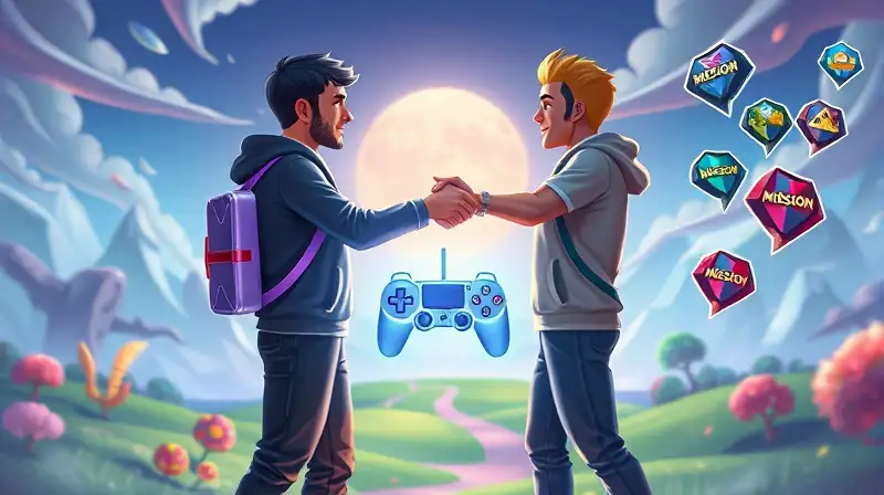 Dos gamers saludan amistad y trabajo equipo