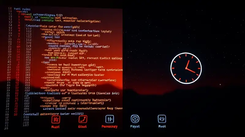 Código Rust y ciclo día-noche digital