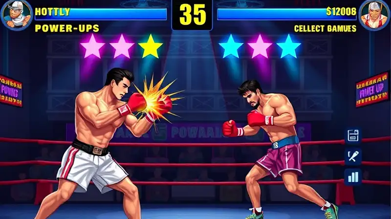 Juego arcade de boxeo con acción vibrante