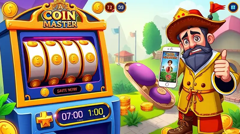 Jugador frustrado con tragamonedas en Coin Master