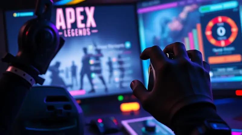 Gamer ajusta sensibilidad en interfaz futurista