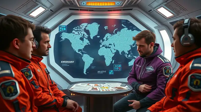 Tripulantes discuten tensión en nave espacial