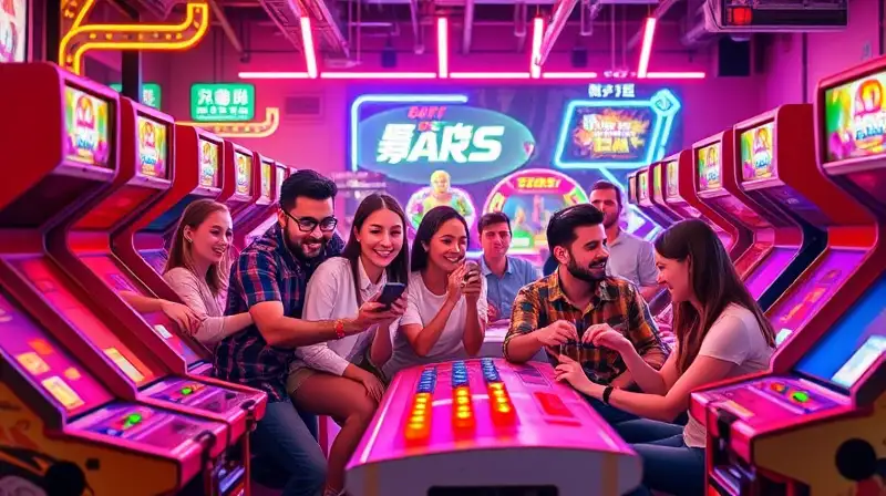 Jugadores diversos colaboran en arcade vibrante