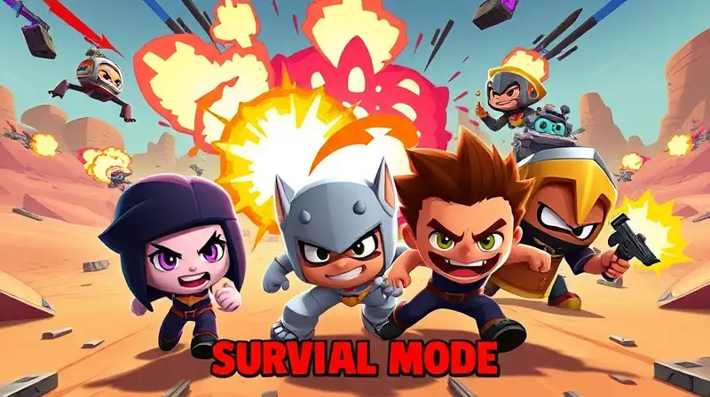 Personajes de Brawl Stars en batalla intensa