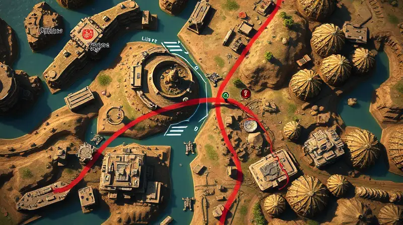 Mapa táctico futurista del terreno Olimpo