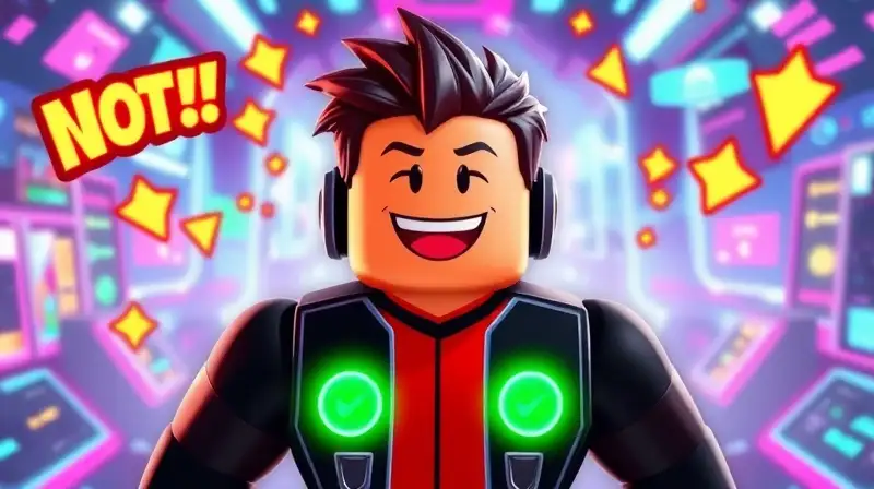 Personaje Roblox sonriente en mundo digital vibrante