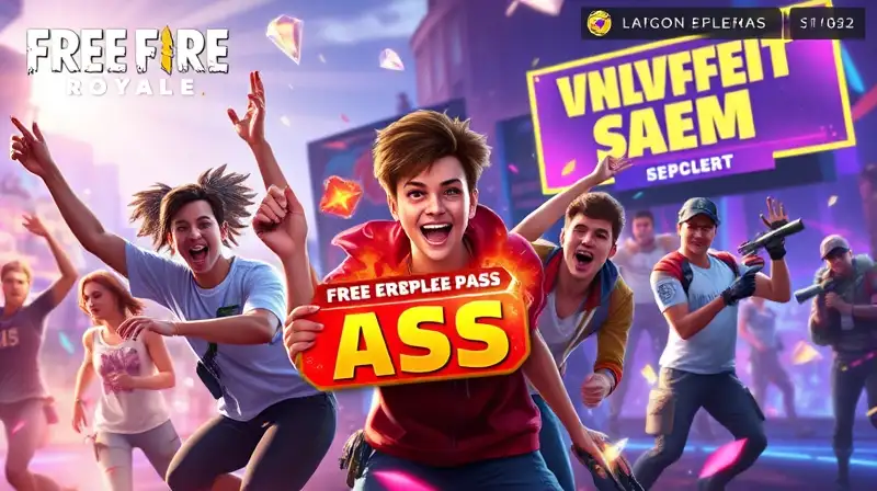 Interfaz vibrante de Free Fire y celebración