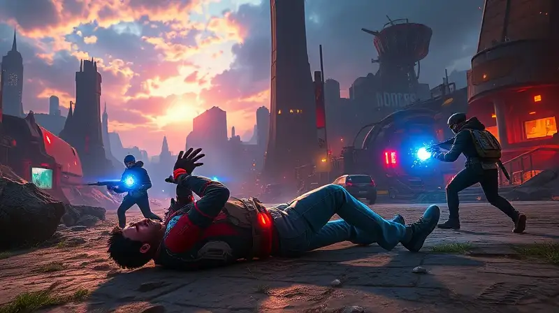 Equipo revive compañero en ruinas futuristas