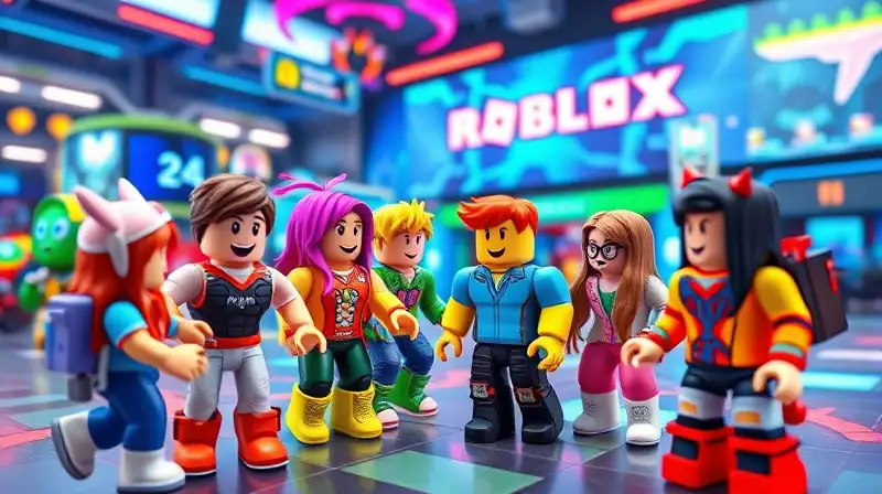 Personajes coloridos en juegos dinámicos virtuales