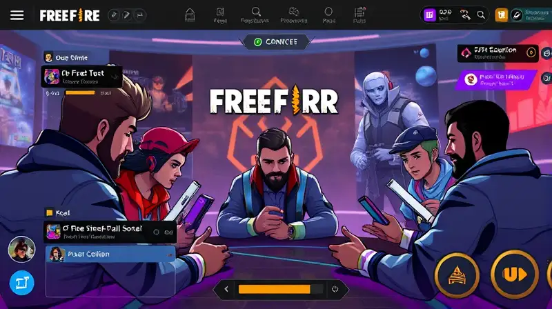 Foro online vibrante con jugadores colaborando