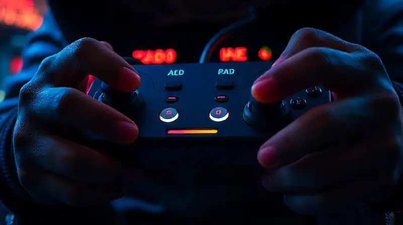 Controlador arcade con botones táctiles luminosos