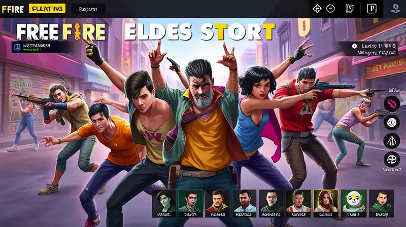 Personajes de Free Fire con emotes vibrantes