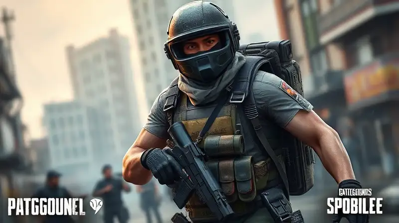 Soldado de PUBG Mobile en acción cuidadosa