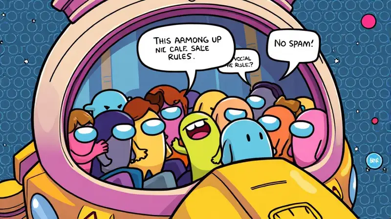 Personajes de Among Us discuten en nave